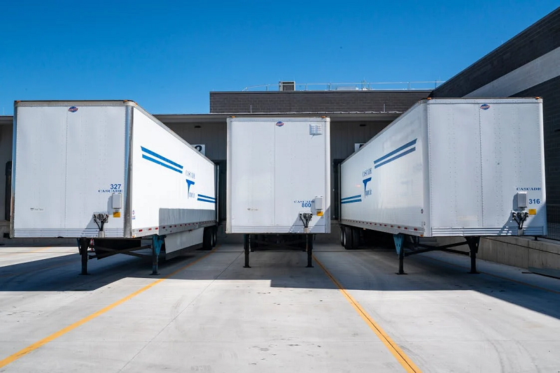 Loading dock at a last-mile delivery station