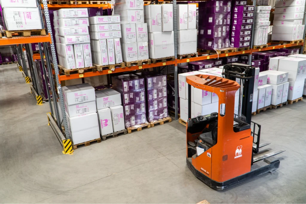 Automated robot in a warehouse